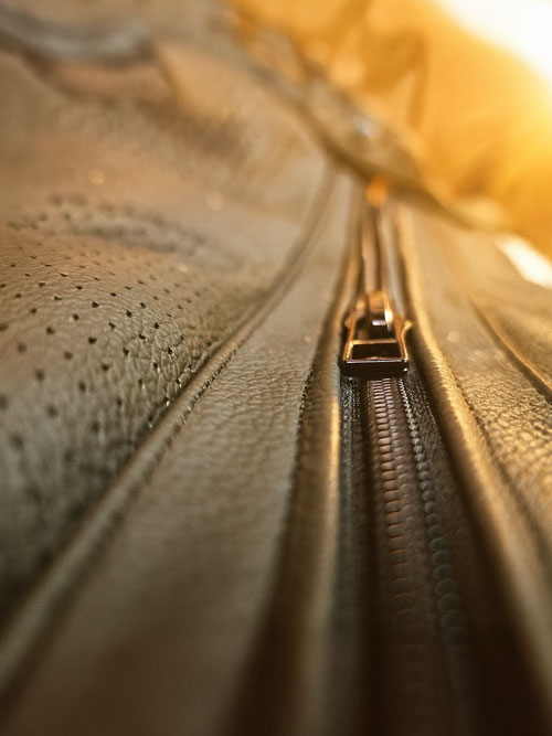 Remplacement fermeture éclair blouson